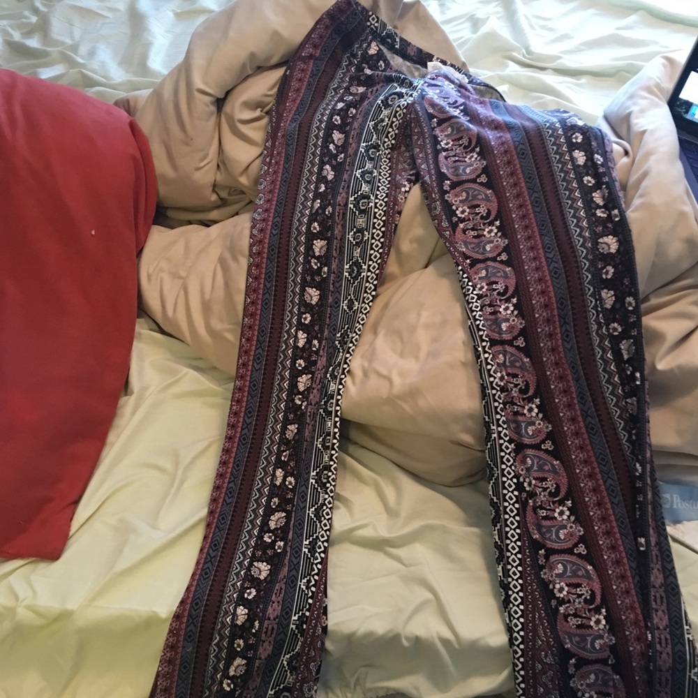 Purple bell bottom comfy pants